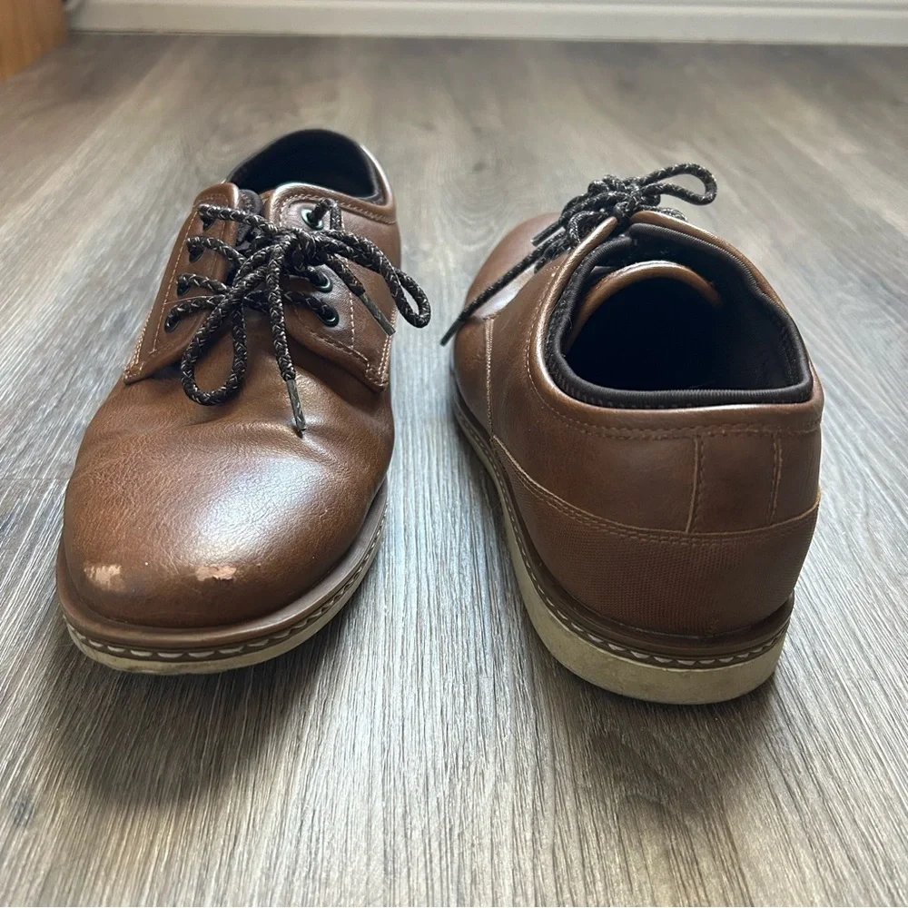 seven91 men’s size 8 brown fucci low top lace up casual oxfords